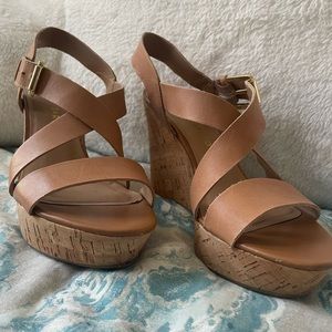 Franco Sarto Tan Wedges